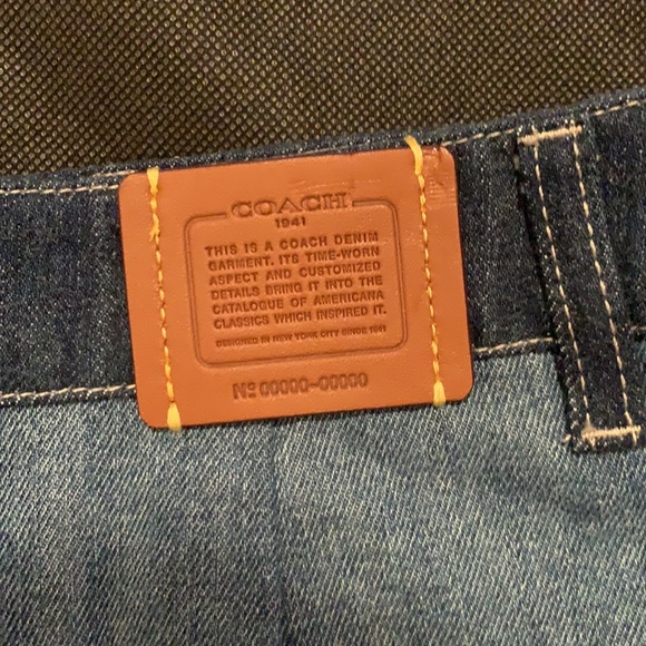 COACH 1941 TONAL DENIM PATCHWORK MINI SKIRT SIZE 4 - Picture 13 of 14